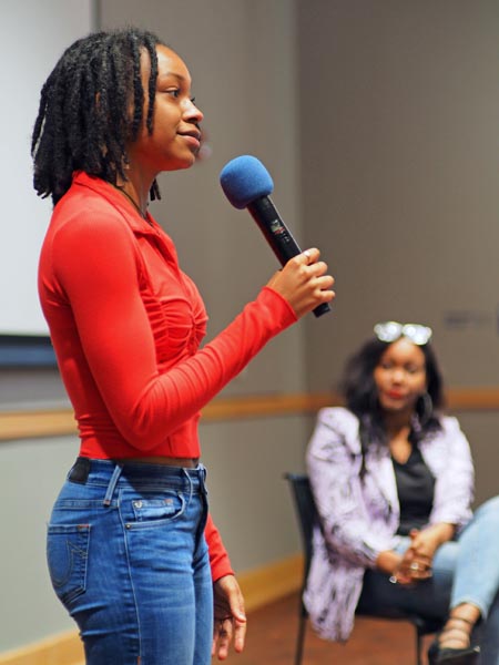 Lauren ‘Lo’ Braswell, Student Government Association President and organizer of the BIPOC art show. Photo: Renato Rotolo