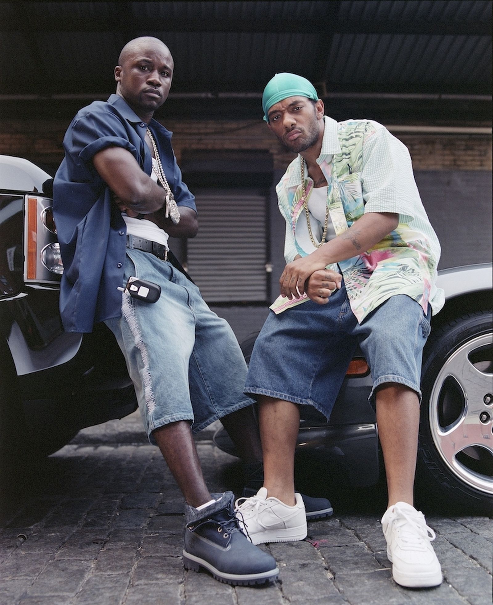 Hip hop duo Mobb Deep photographed in The Meatpacking District in New York.