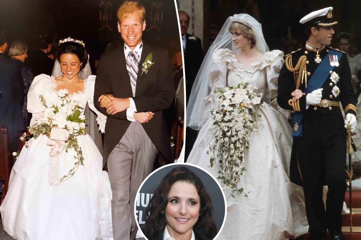 Julia Louis-Dreyfus reveals 1987 wedding gown was inspired by Princess ...