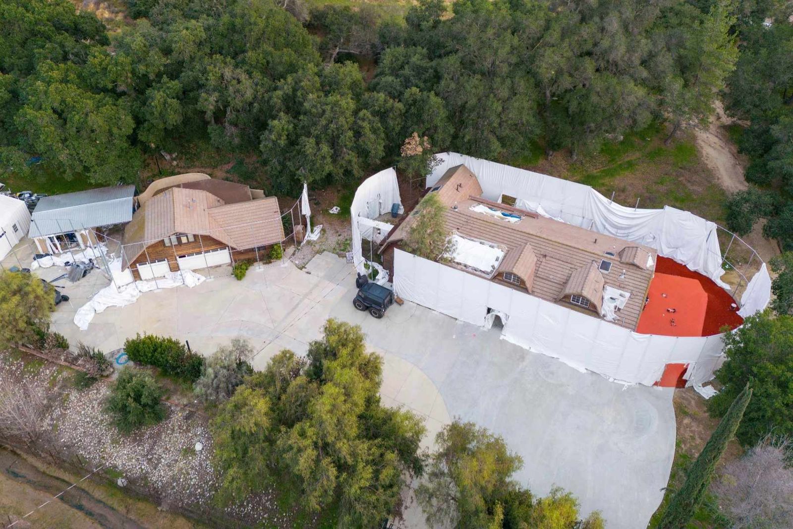 *EXCLUSIVE* Kanye West’s former $2.2 million dollar Calabasas ranch, now owned by ex-wife Kim Kardashian has been left in disarray after their divorce was finalized