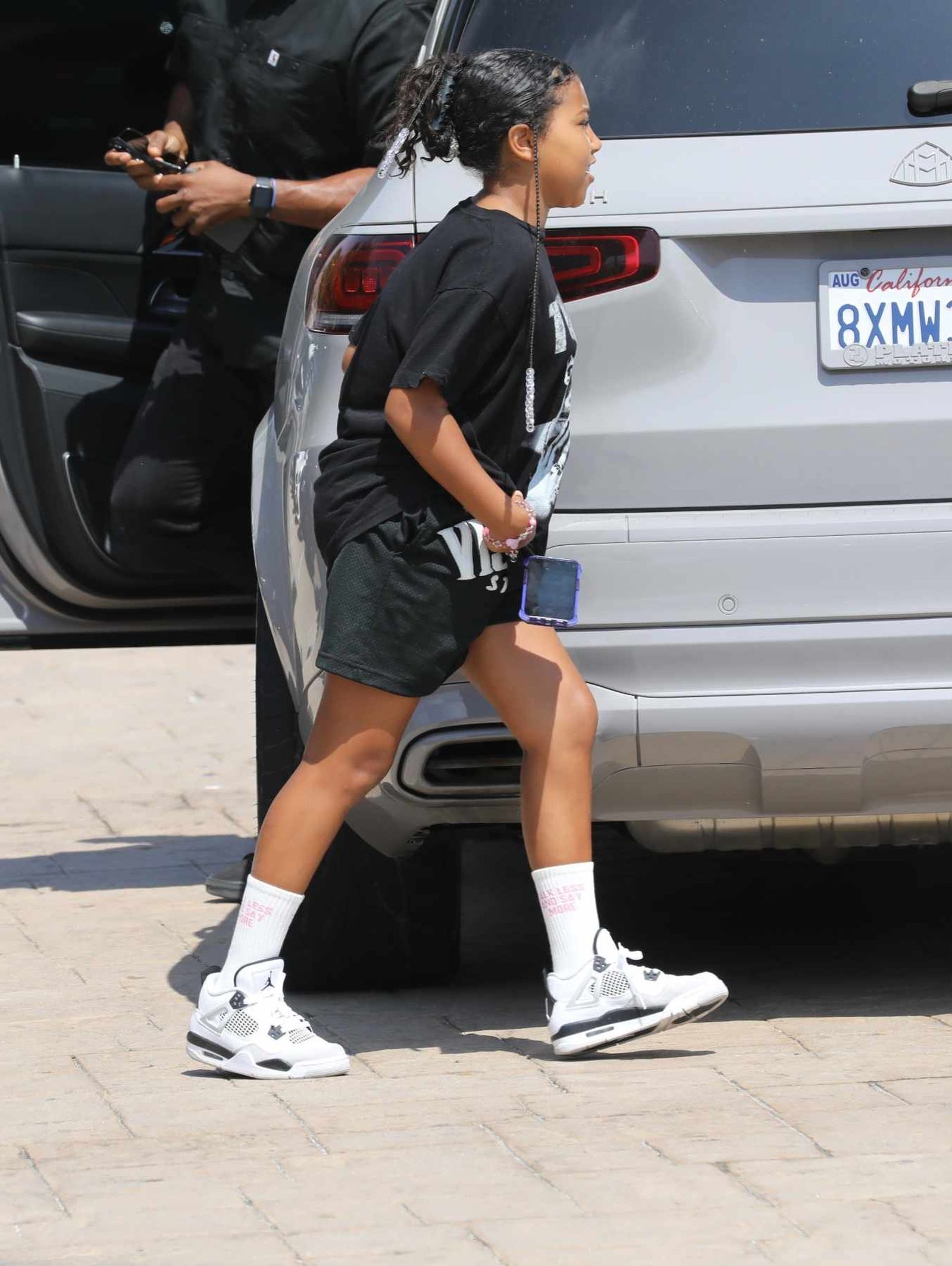 *EXCLUSIVE* North West makes a chic statement as she enjoys lunch at Nobu