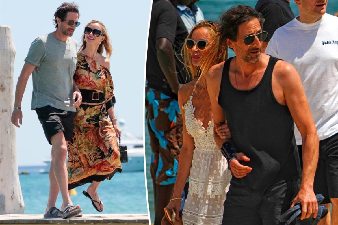 Adrien Brody and girlfriend Georgina Chapman show off glowing tans on ...