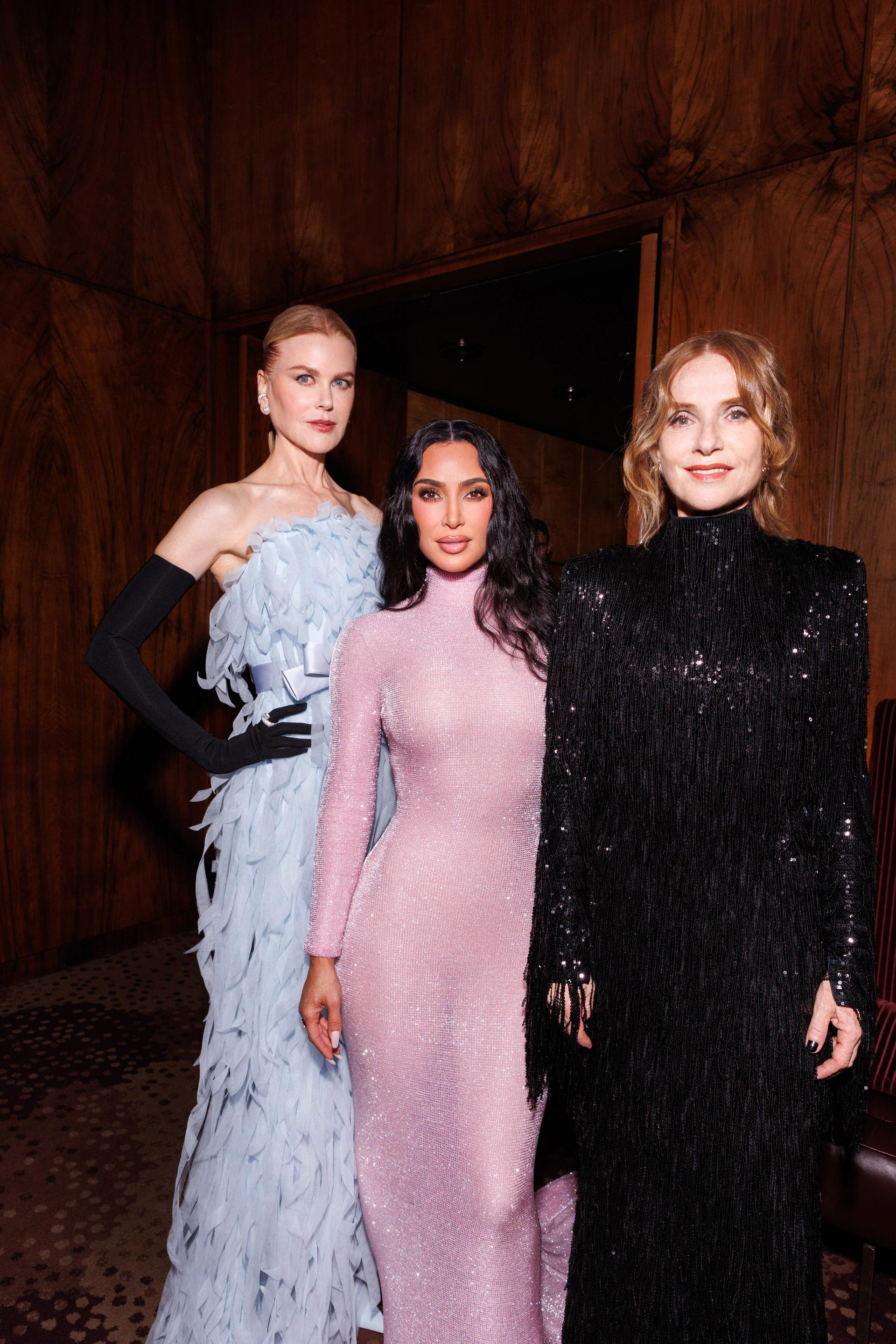 Kim Kardashian wears a custom Balenciaga gown at a Kering Caring for Women dinner