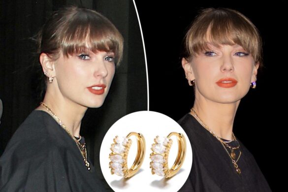 Taylor Swift wears Mazin Jewels baguette hoop earrings that cost just ...