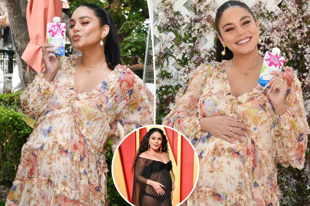 Pregnant Vanessa Hudgens rocks a floaty floral look after debuting her ...