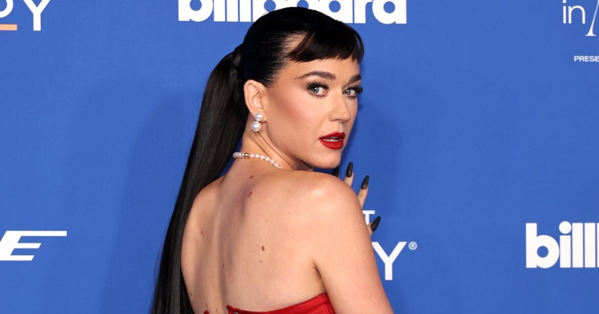 Katy Perry Flashes Thong — and a Butterfly Back Tattoo! — at Billboard ...