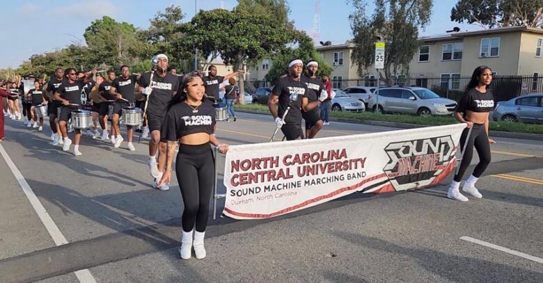 The highly acclaimed North Carolina Central University Sound Machine Drumline and Majorettes.